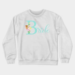 Bride illustration in teal Crewneck Sweatshirt